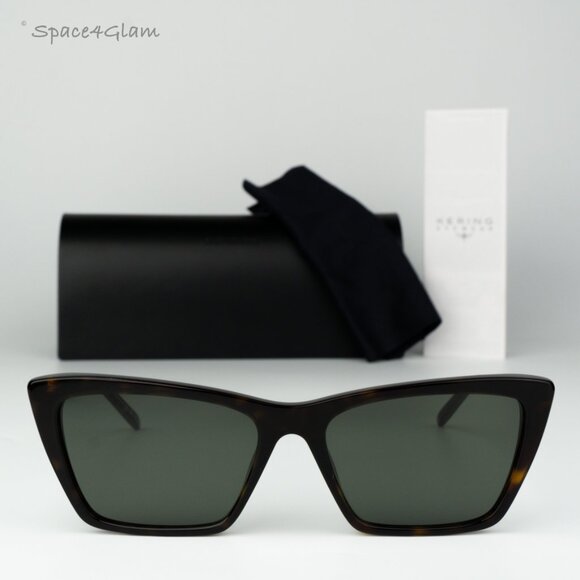 Saint Laurent Women Sunglasses Havana Grey Cat Eye SL737 MICA THIN 002 BRAND NEW main image 9